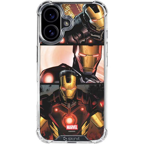 Marvel Iron Man Three Panel iPhone 16 Clear Case